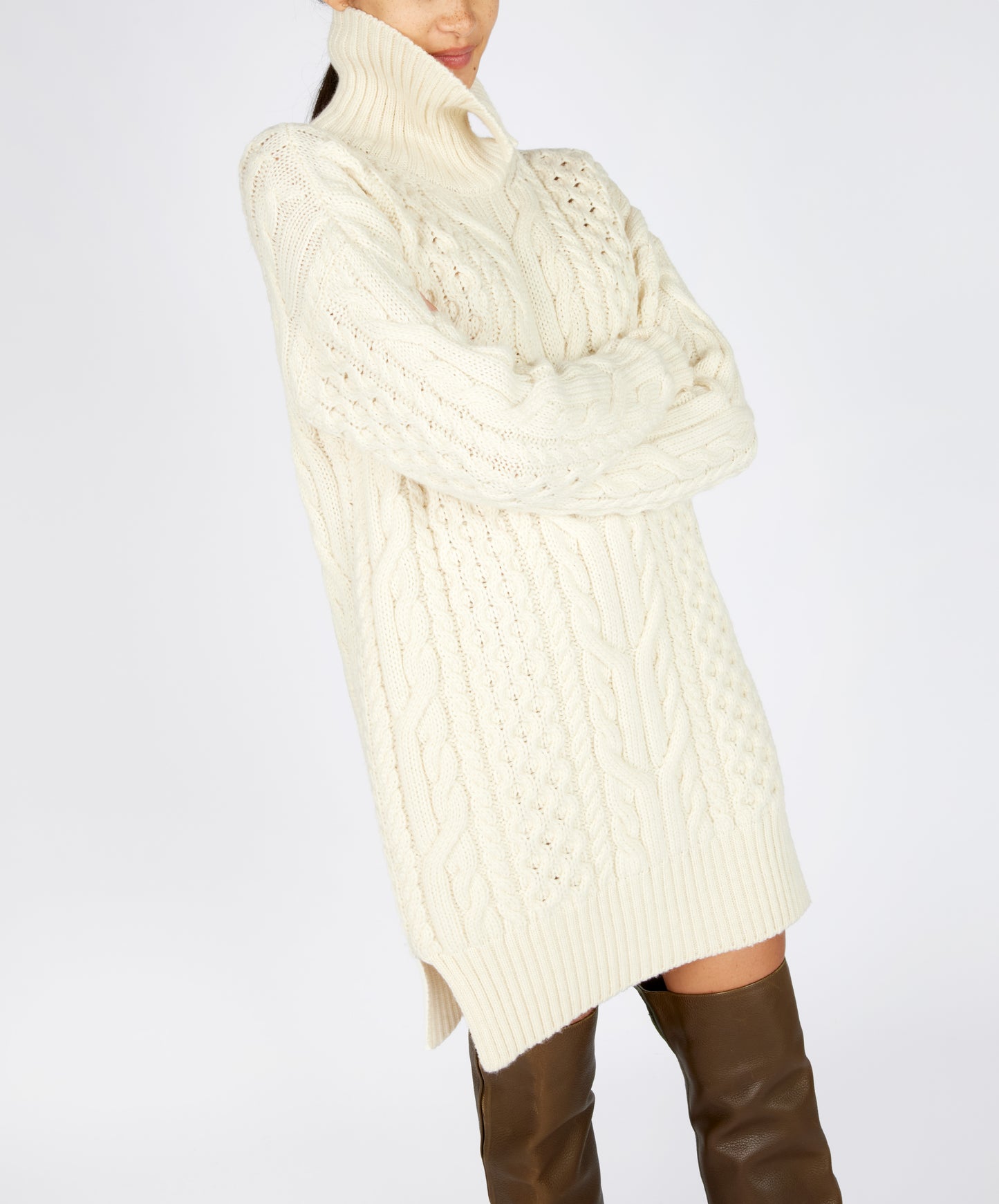 IrelandsEye Knitwear The 'Dagda' Dress Natural