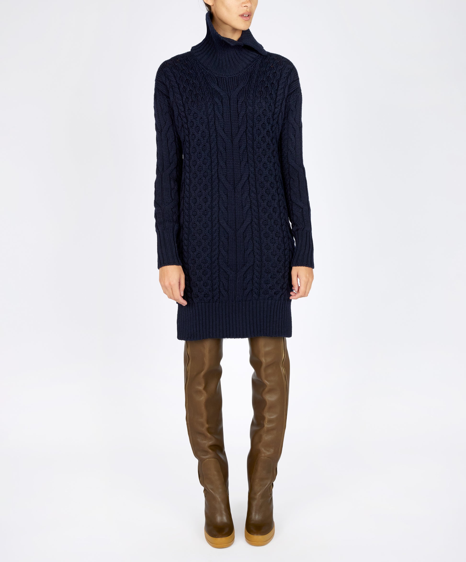 IrelandsEye Knitwear The 'Dagda' Dress Navy