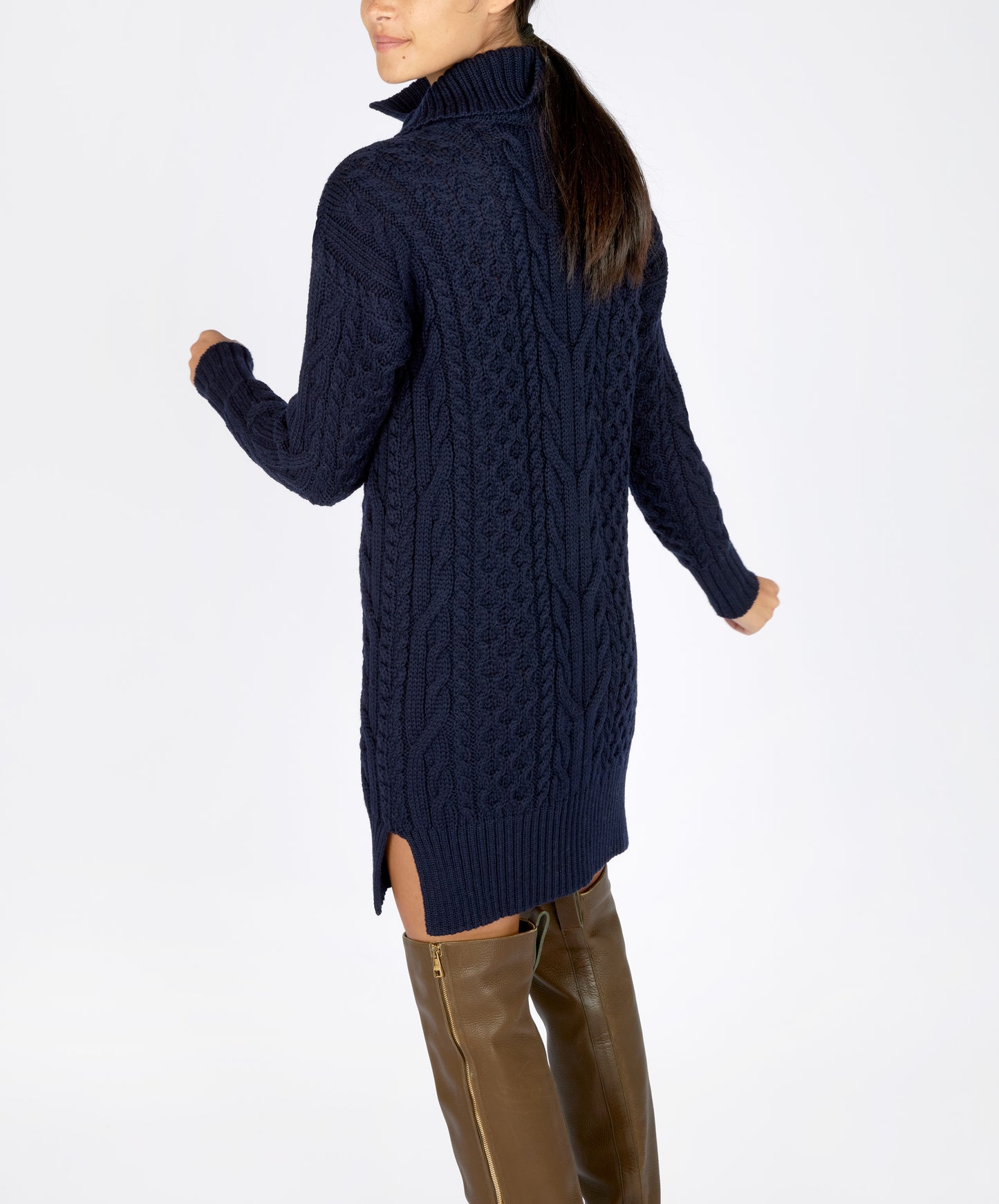 IrelandsEye Knitwear The 'Dagda' Dress Navy