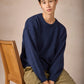 IrelandsEye Knitwear The 'Isla' Oversized Crew Rich Navy