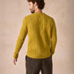 The Carraroe Cashmere Cable Crew Neck Jumper Lichen