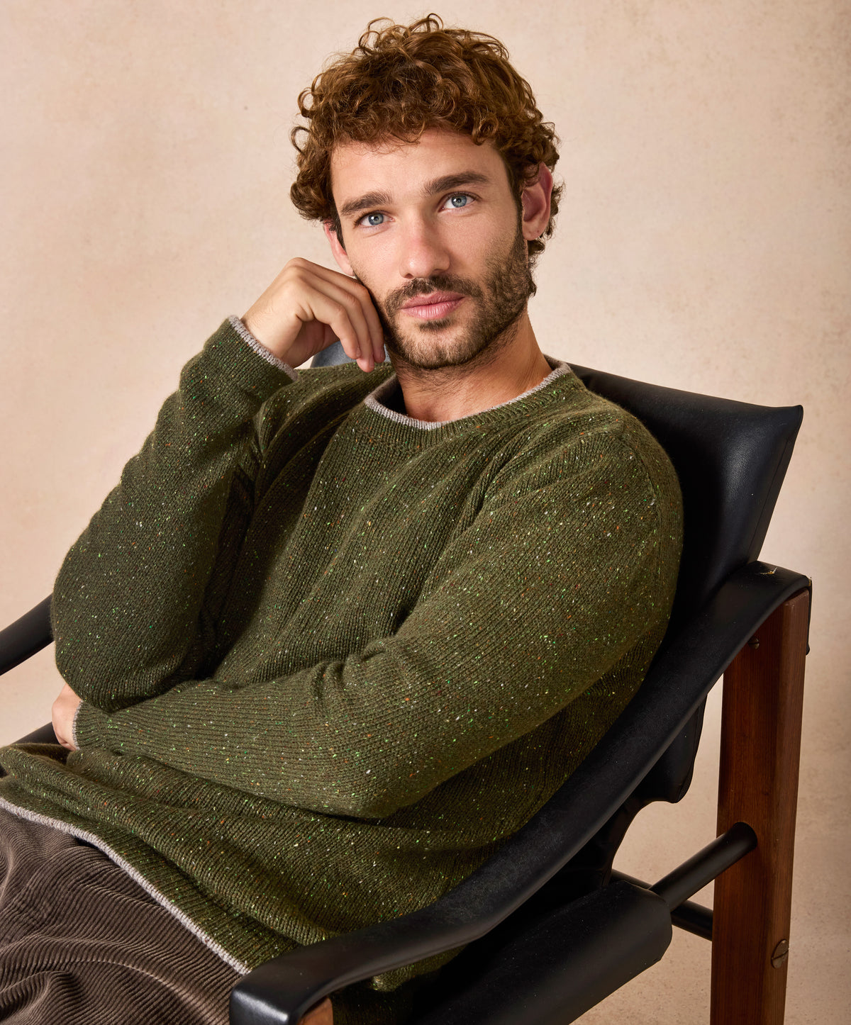 The Newstone Cashmere Crew Neck Jumper Loden