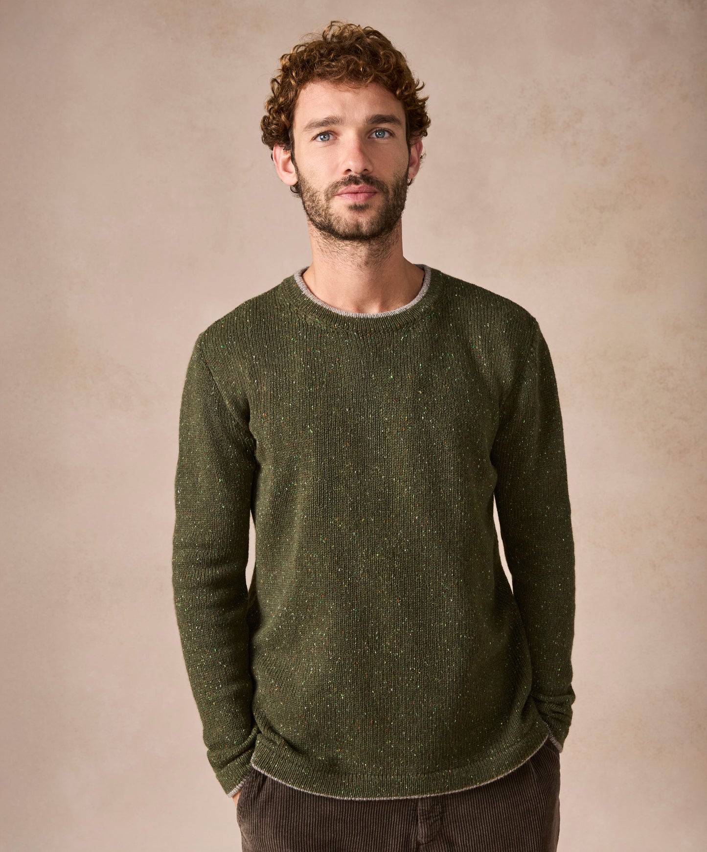The Newstone Cashmere Crew Neck Jumper Loden