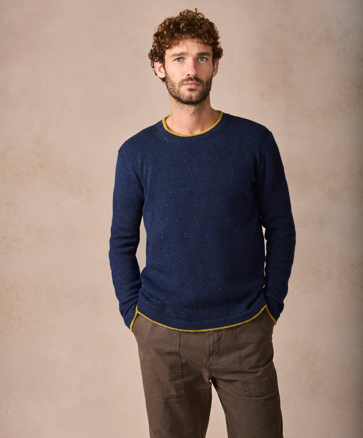 The Newstone Cashmere Crew Neck Jumper Rich Navy