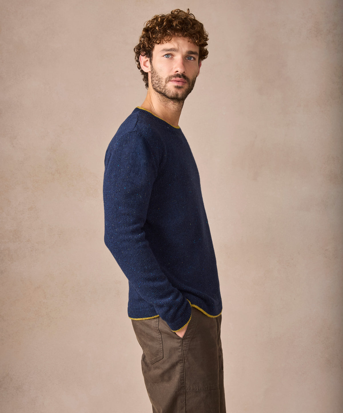 The Newstone Cashmere Crew Neck Jumper Rich Navy