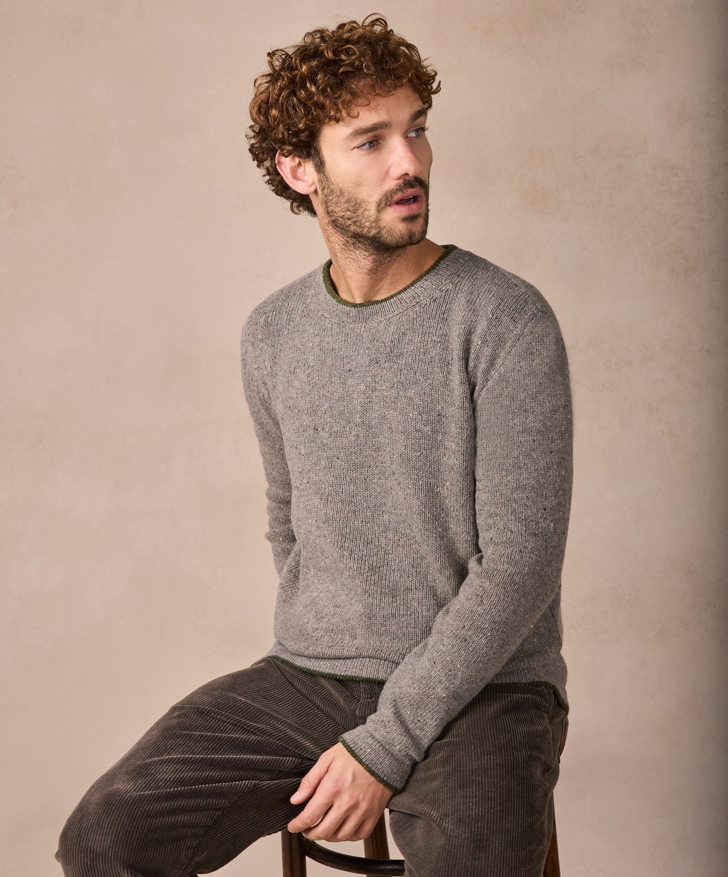 The Newstone Cashmere Crew Neck Jumper Rocky Ground