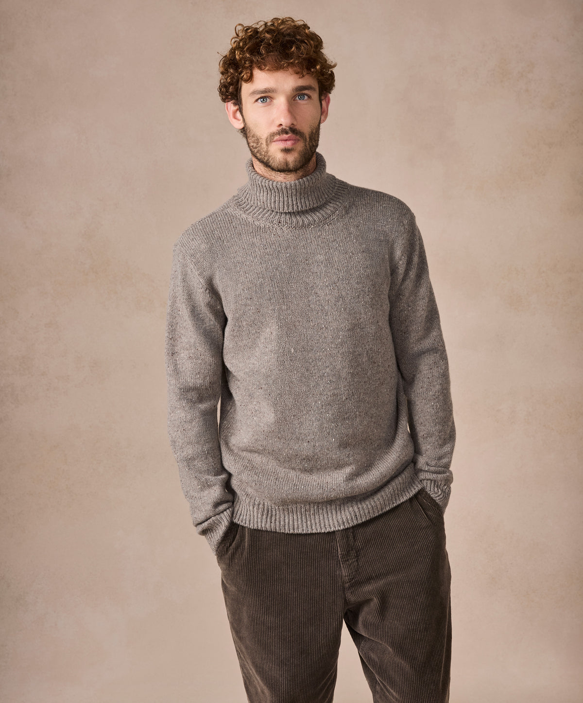 The Portlaw Cashmere Polo Neck Jumper Rocky Ground