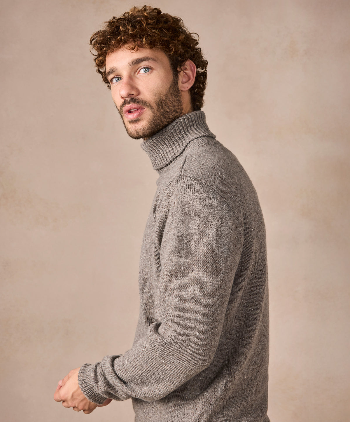 The Portlaw Cashmere Polo Neck Jumper Rocky Ground