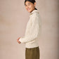 IrelandsEye Knitwear The 'Jessica' Cropped Aran Troyer Natural