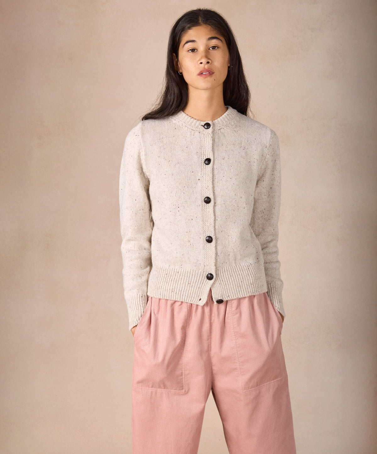 IrelandsEye Knitwear The 'Cassia' Cardigan Chalkstone