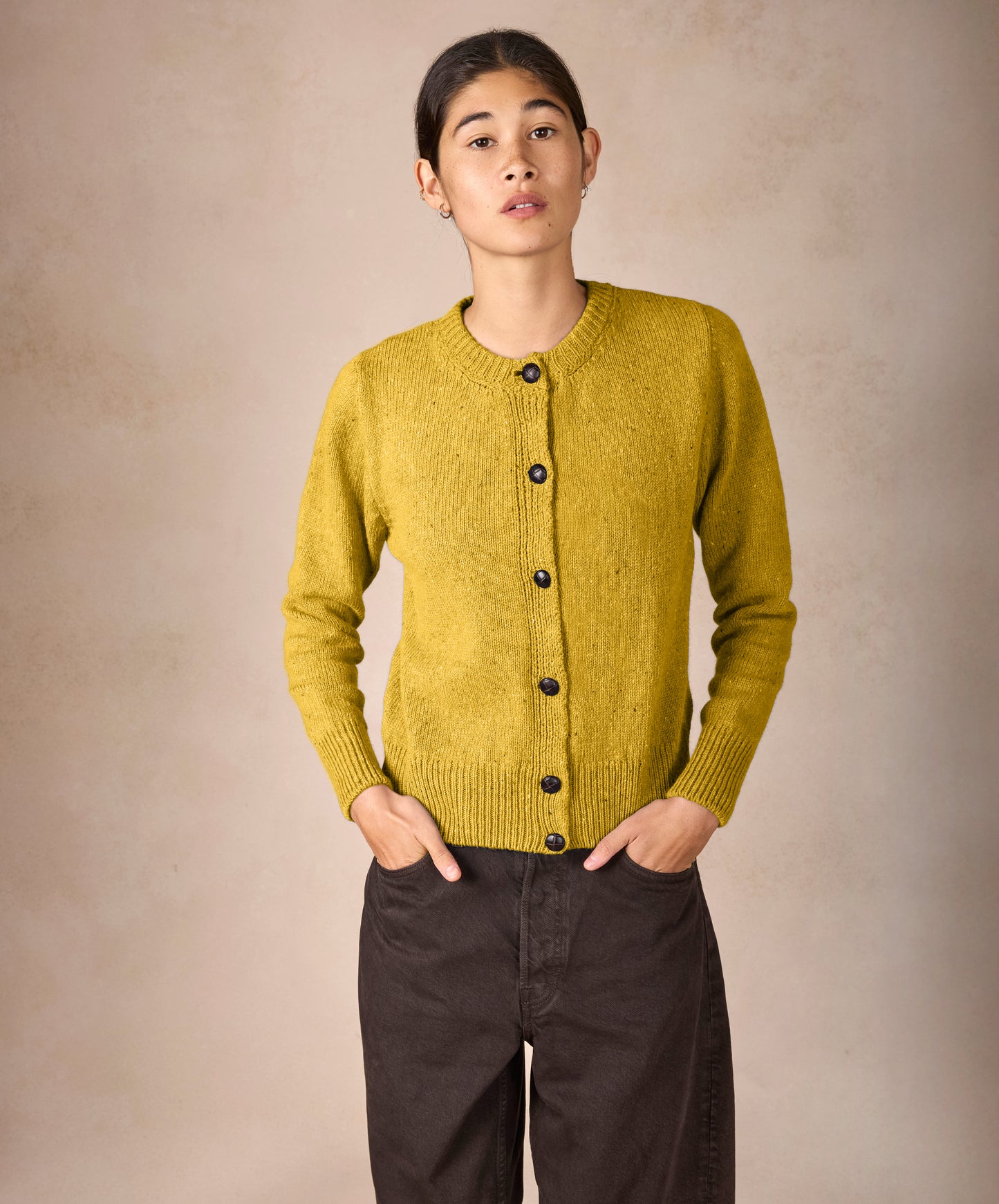 IrelandsEye Knitwear The 'Cassia' Cardigan Lichen