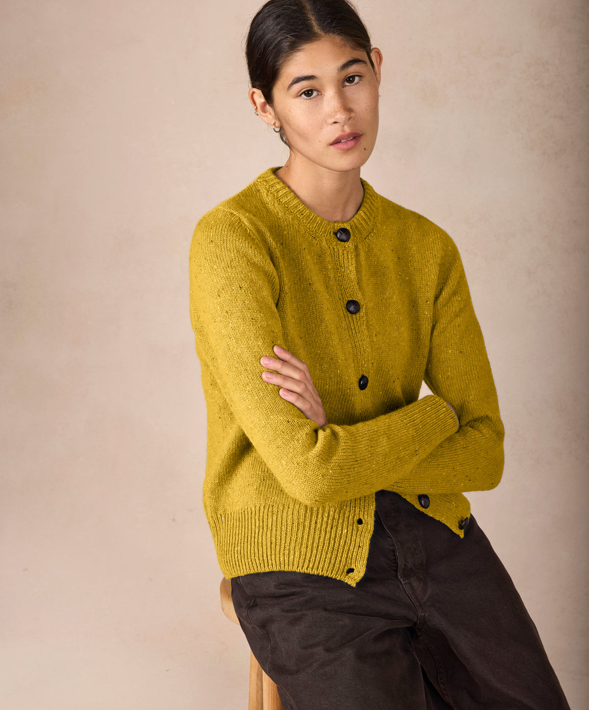 IrelandsEye Knitwear The 'Cassia' Cardigan Lichen