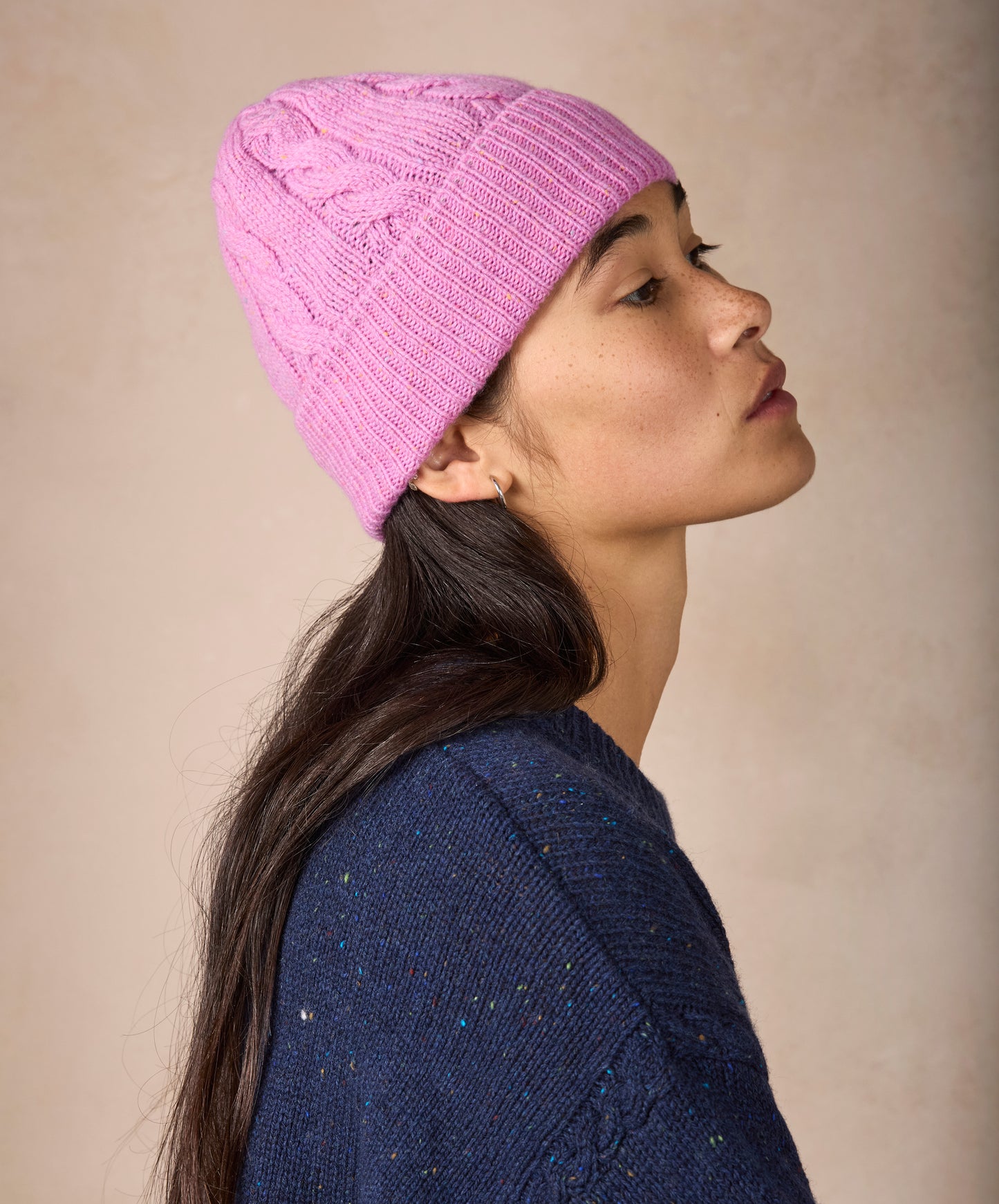 IrelandsEye Knitwear The 'Elio' Cable Hat Heather