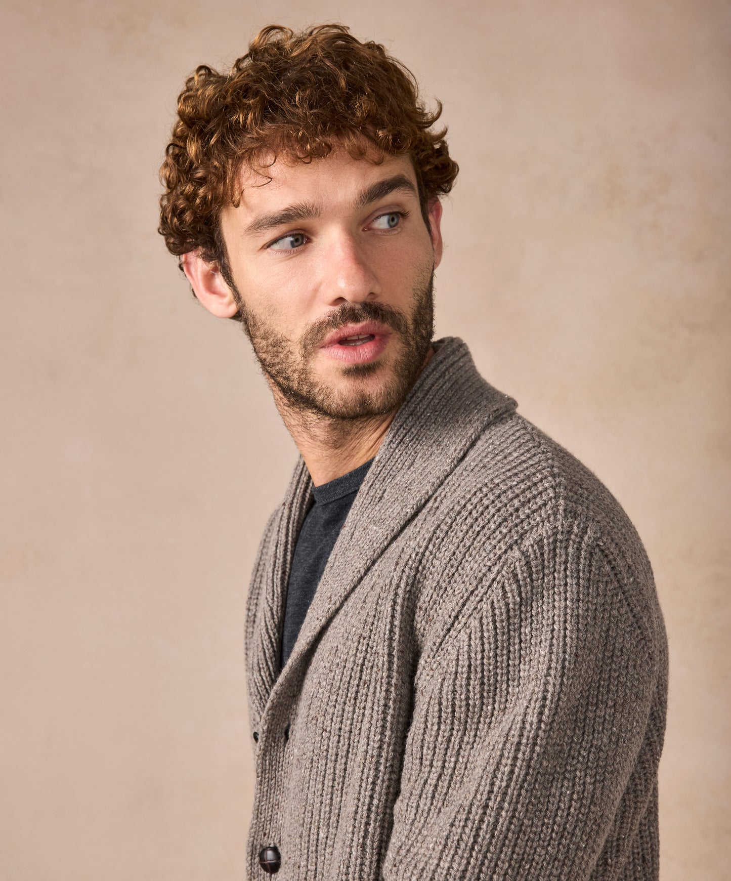 The Ruan Cashmere Shawl Cardigan Rocky Ground