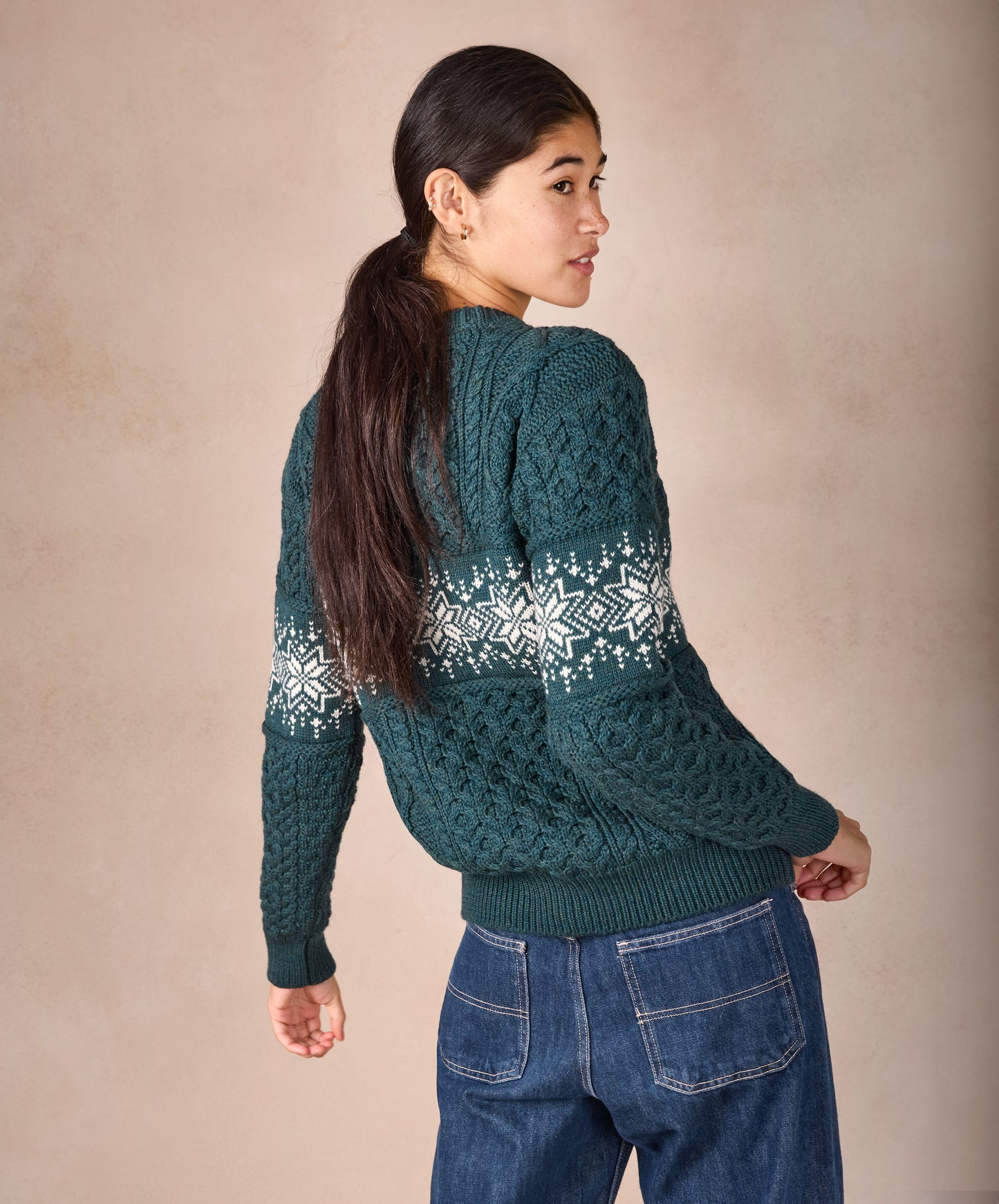 IrelandsEye Knitwear Womens Christmas Sweater Evergreen