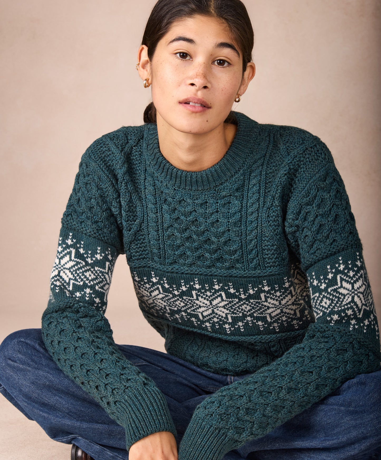 IrelandsEye Knitwear Womens Christmas Sweater Evergreen