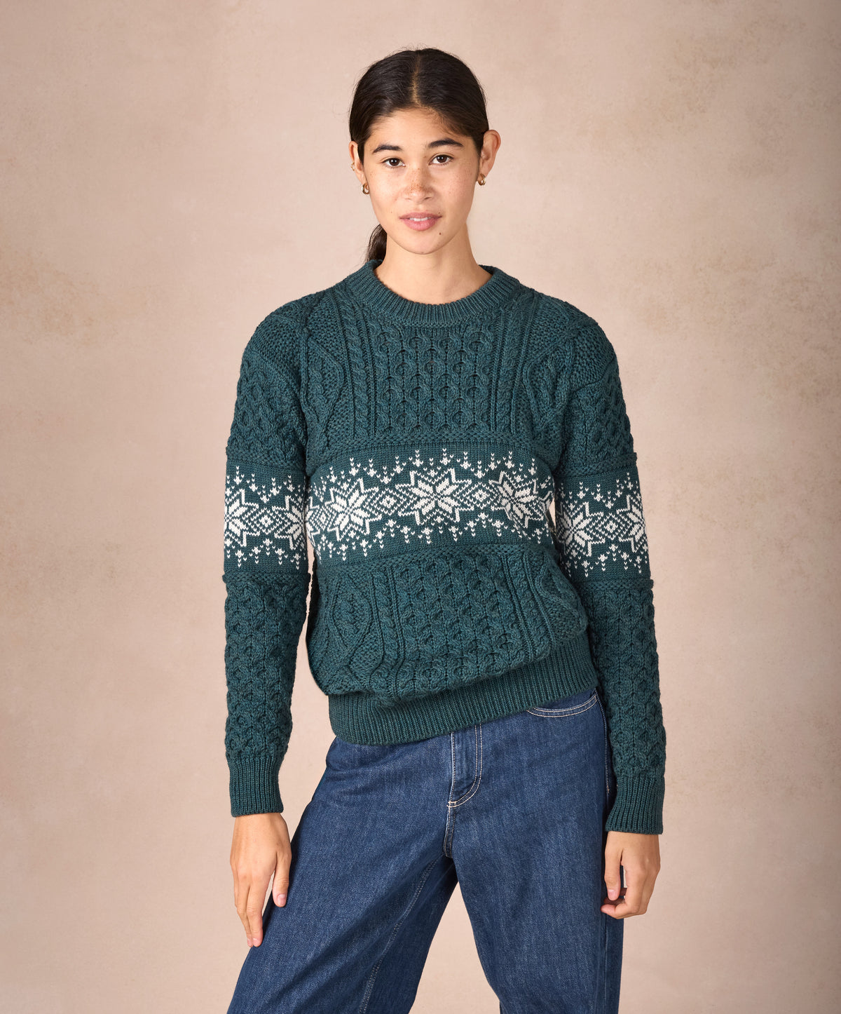 IrelandsEye Knitwear Womens Christmas Sweater Evergreen