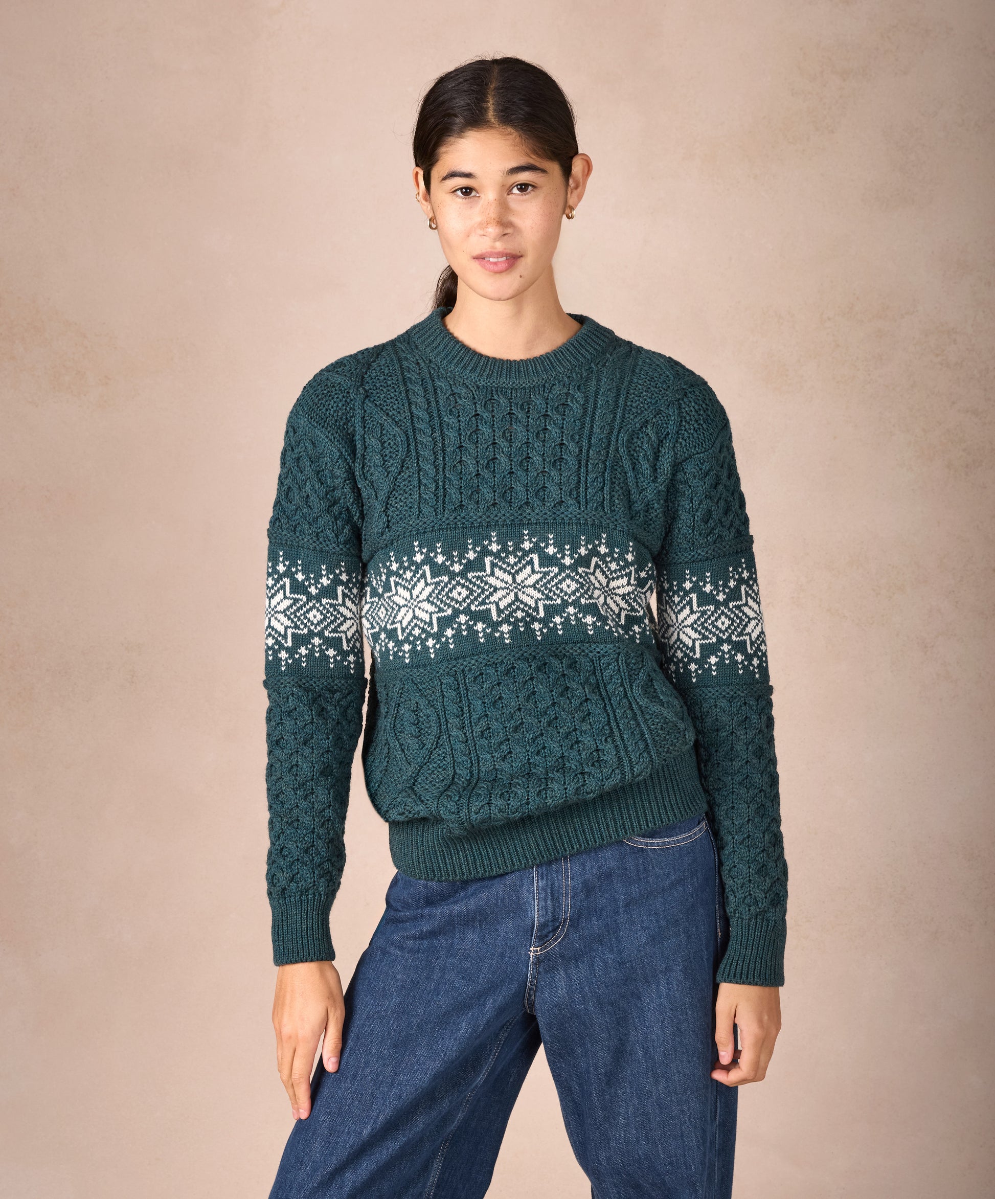 IrelandsEye Knitwear Womens Christmas Sweater Evergreen