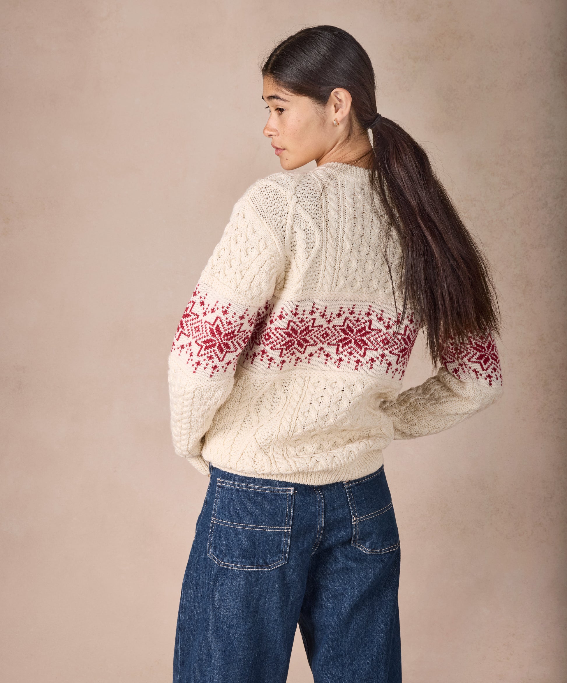 IrelandsEye Knitwear Womens Christmas Sweater Natural