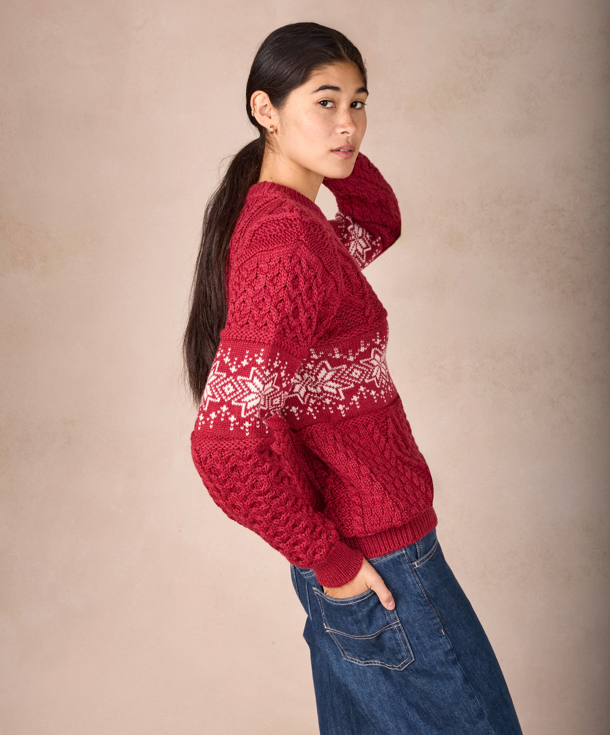 IrelandsEye Knitwear Womens Christmas Sweater Racing Red