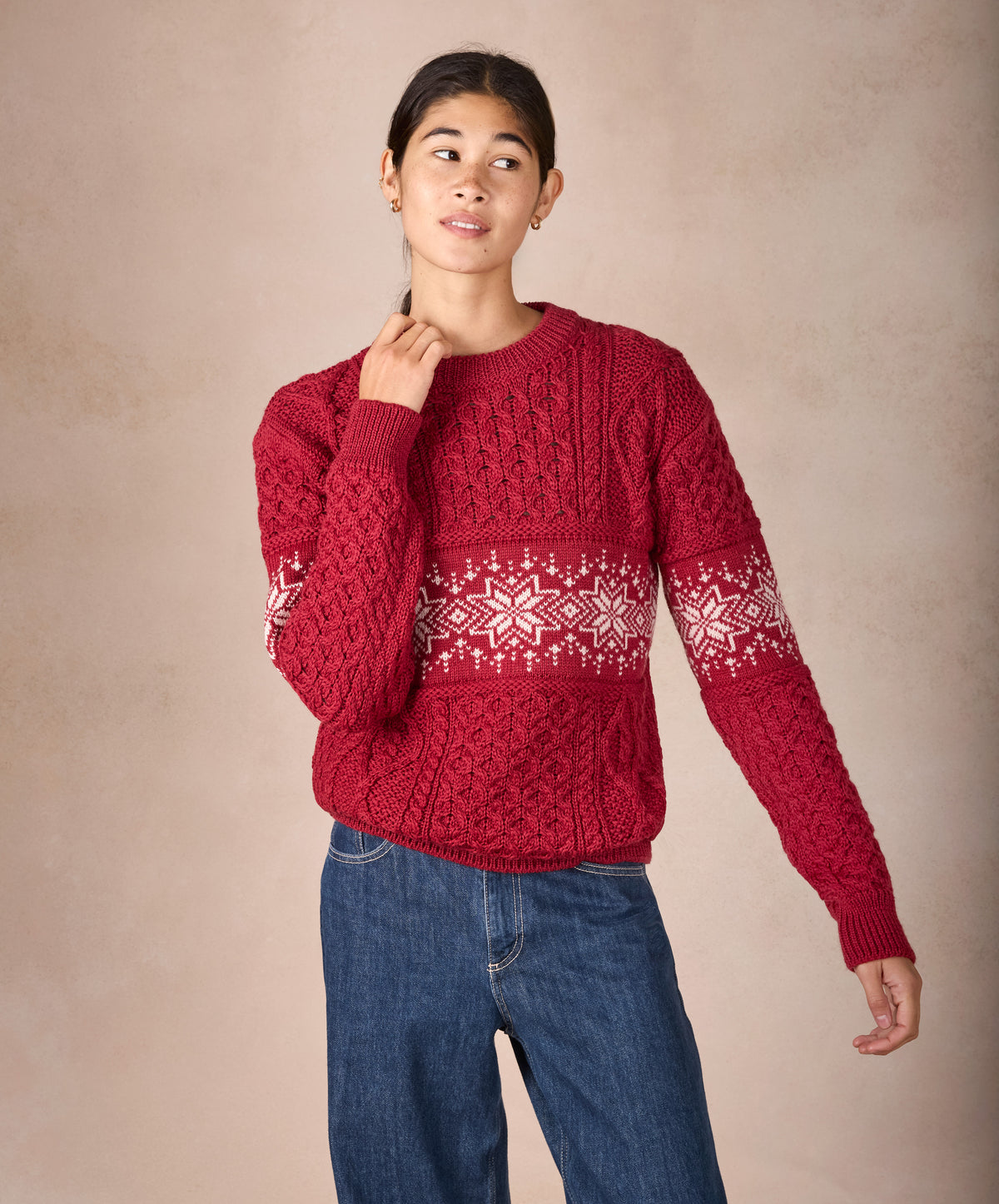 IrelandsEye Knitwear Womens Christmas Sweater Racing Red