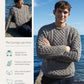 The Carraig Luxe Cashmere Aran Sweater Rocky Ground