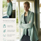 Glenross Waterfall Cardigan Sage Marl