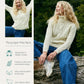 Juniper Aran Polo Neck Natural