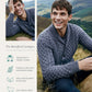Woodford Aran Cardigan Steel Marl