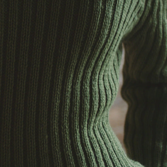 IrelandsEye Knitwear The 'Rylee' Polo Neck Moss