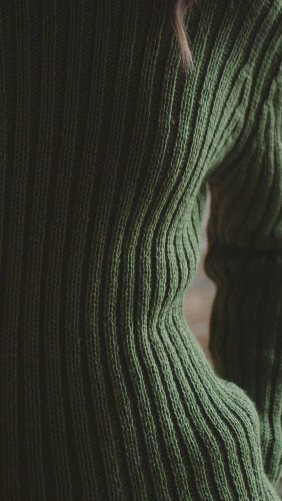 IrelandsEye Knitwear The 'Rylee' Polo Neck Moss