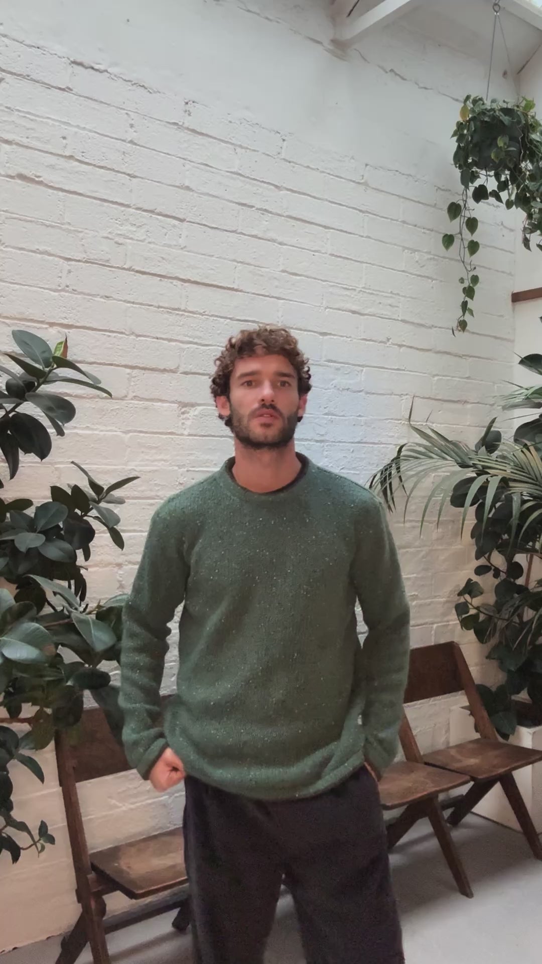 IrelandsEye Knitwear Roundstone Sweater Wave