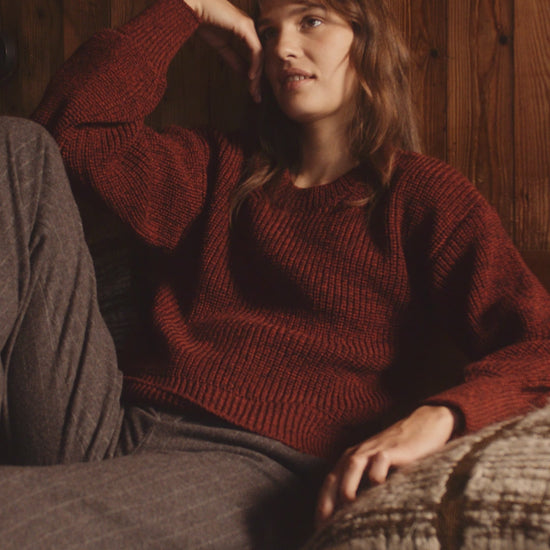 IrelandsEye Knitwear The 'Nuada' Crew Neck Sable Marl