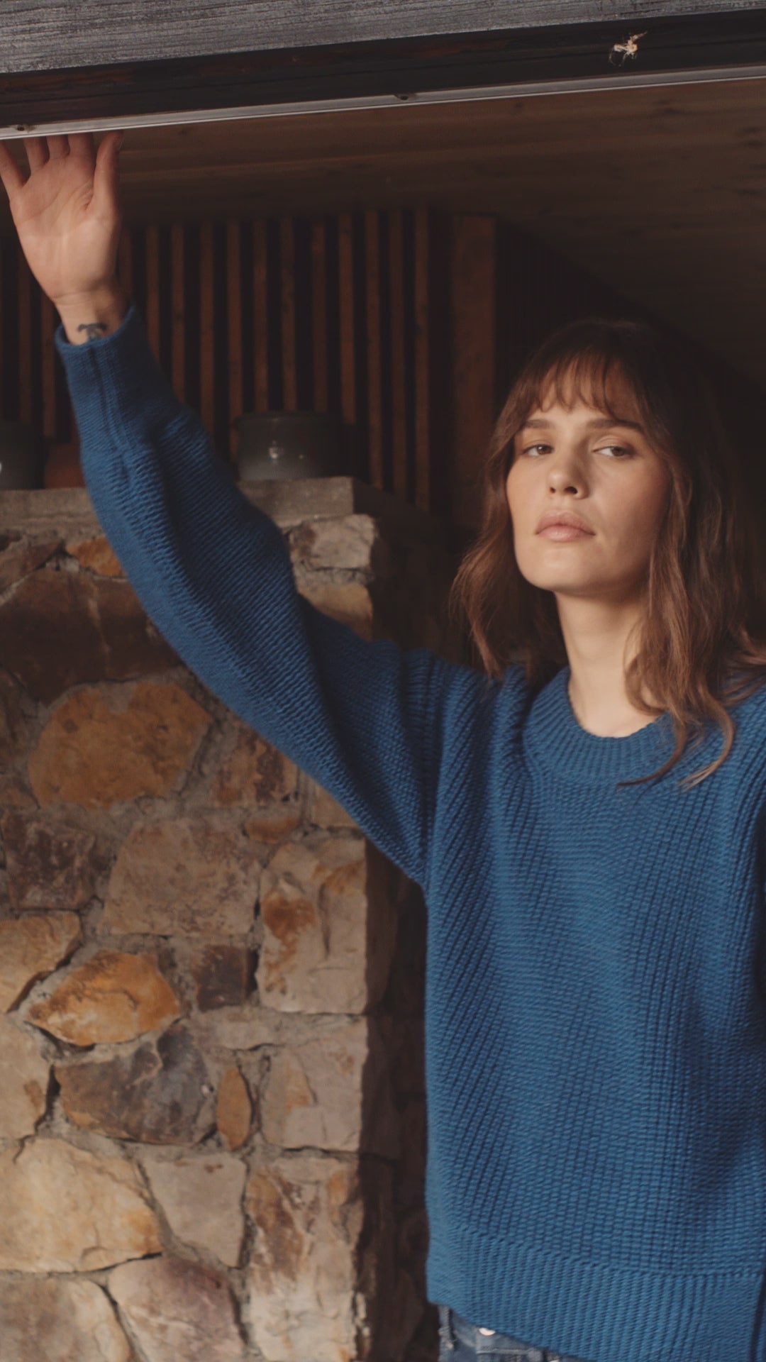 IrelandsEye Knitwear The 'Nuada' Crew Neck Sapphire Marl