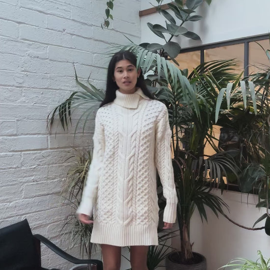 IrelandsEye Knitwear The 'Dagda' Dress Natural