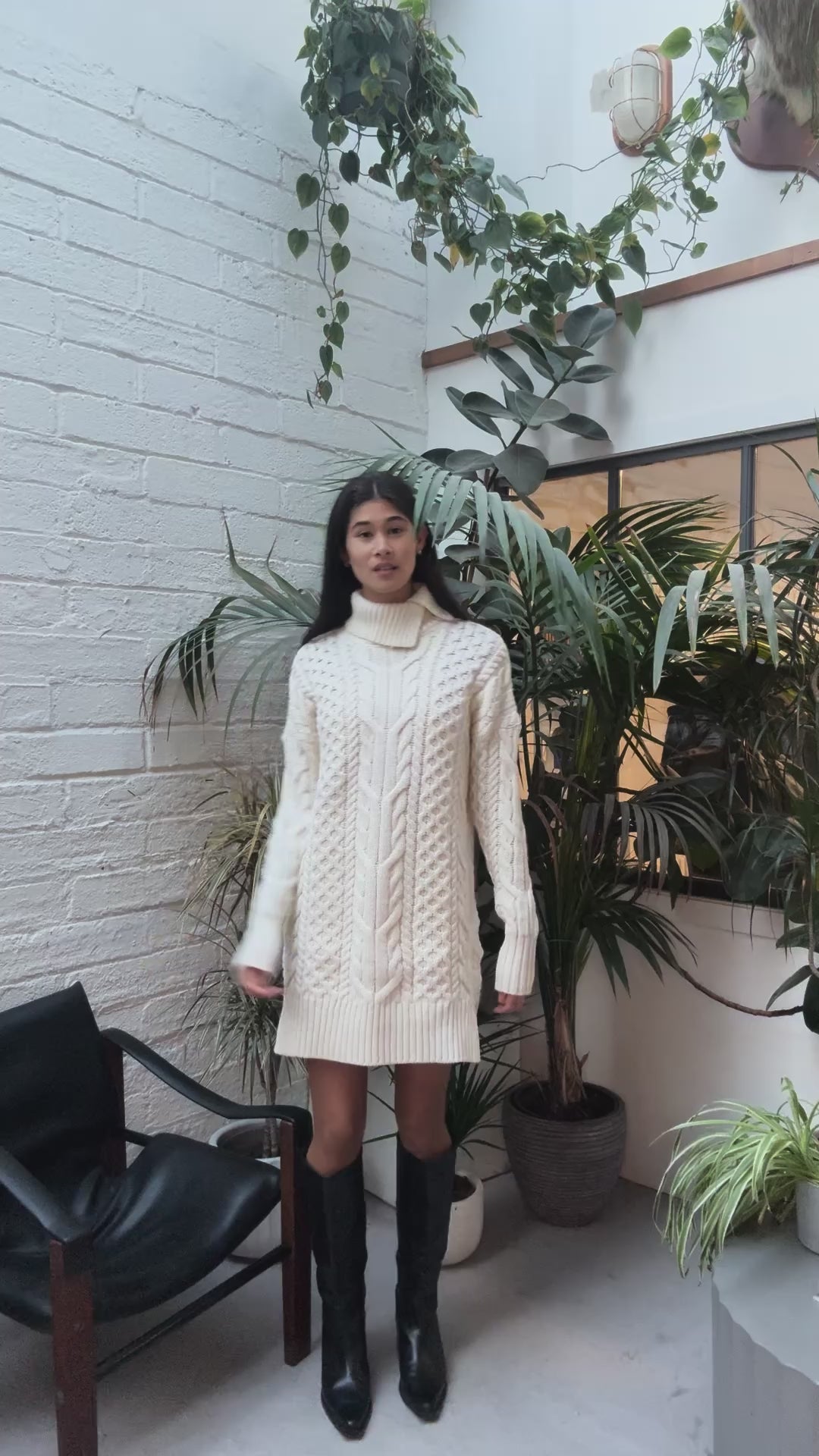 IrelandsEye Knitwear The 'Dagda' Dress Natural