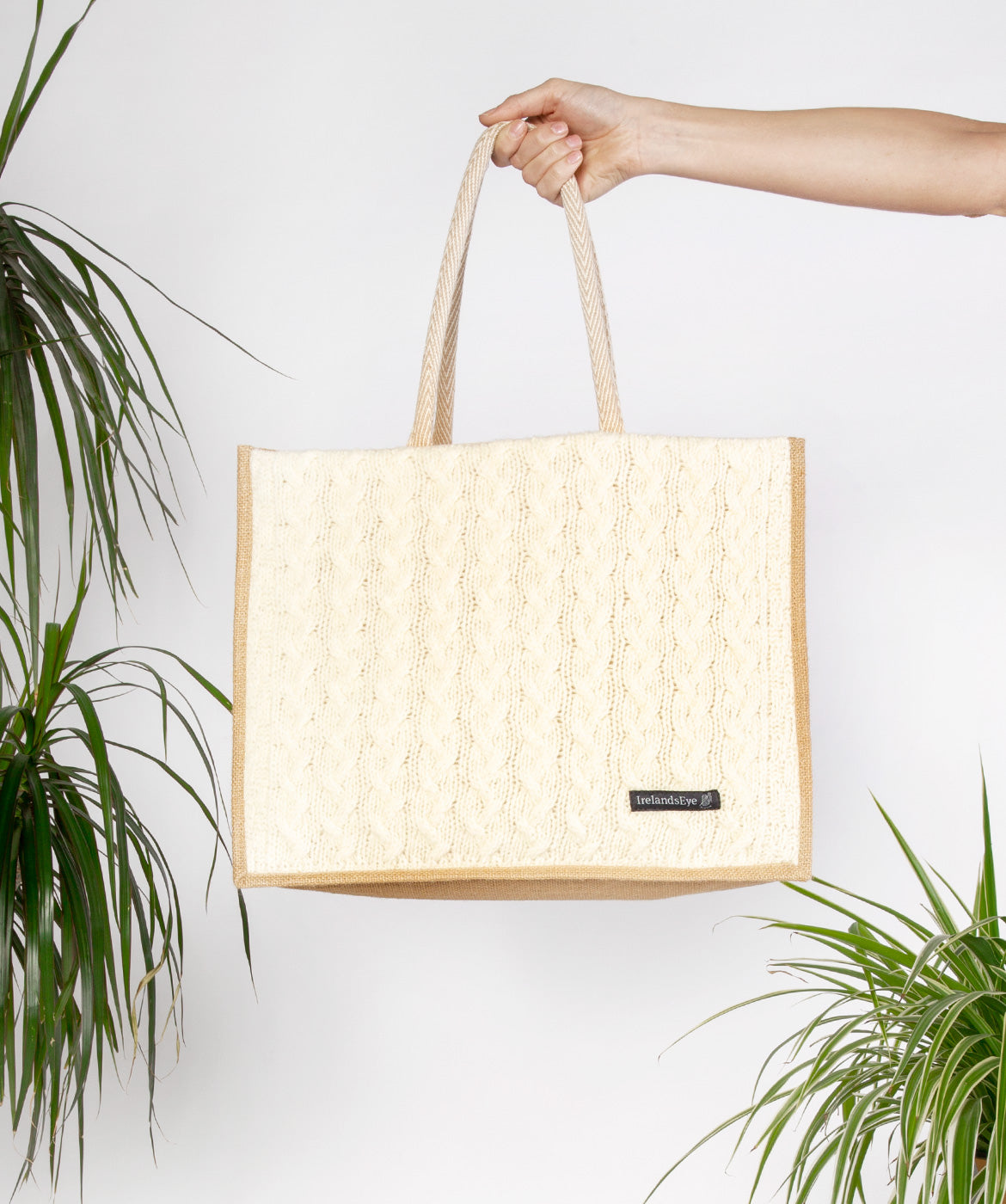 Wool Cashmere Panel Bag Luxe White