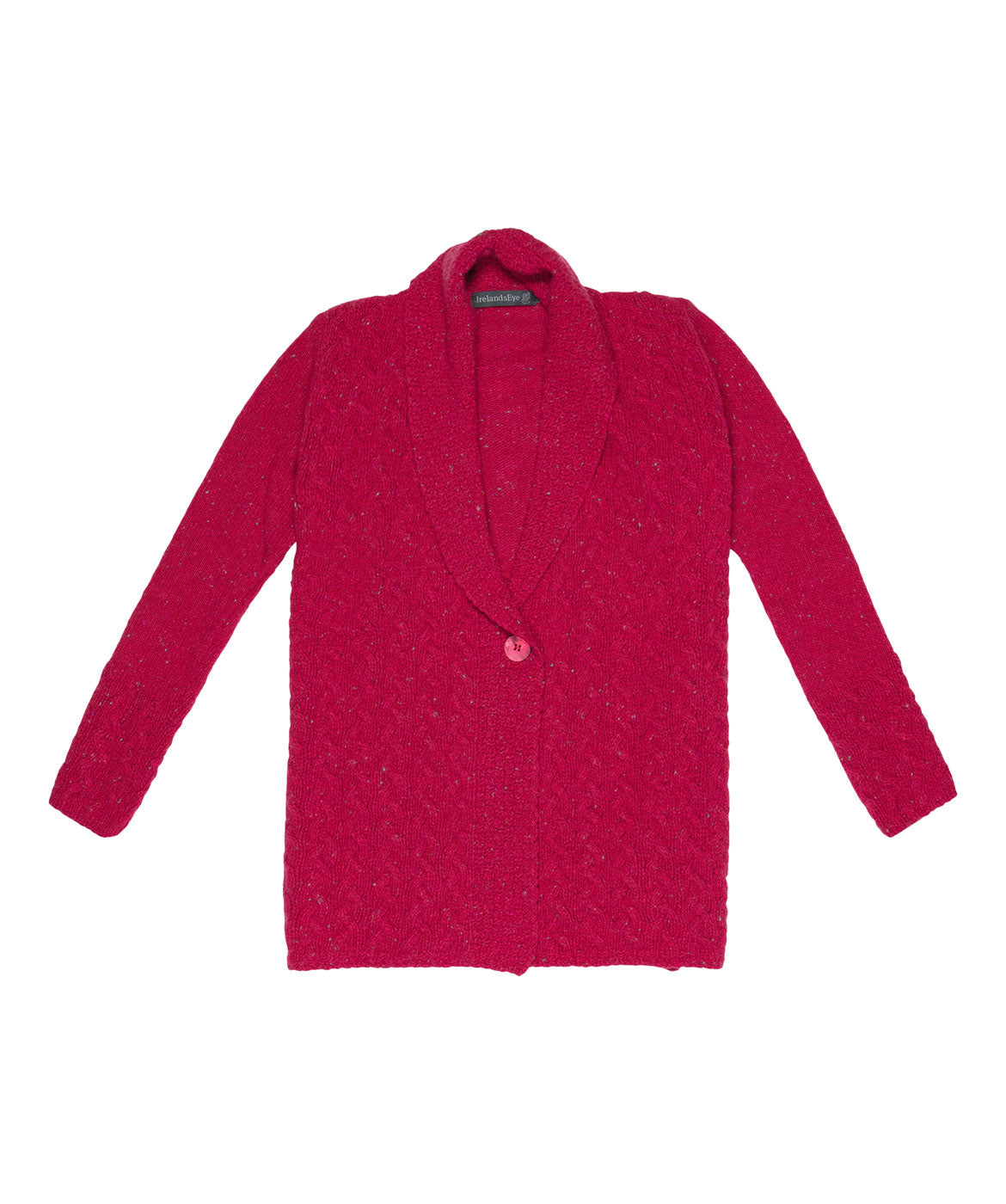 IrelandsEye Knitwear-Adare-Cable-On-Button-Cardigan_Bramble-Berry