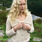 IrelandsEye Knitwear Willow Cropped Aran Cardigan in Natural