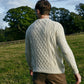 IrelandsEye Knitwear Men's Fearnóg Aran Crew Neck Sweater Natural