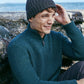 IrelandsEye Knitwear Reefer Ribbed Zip Neck Sweater Evergreen