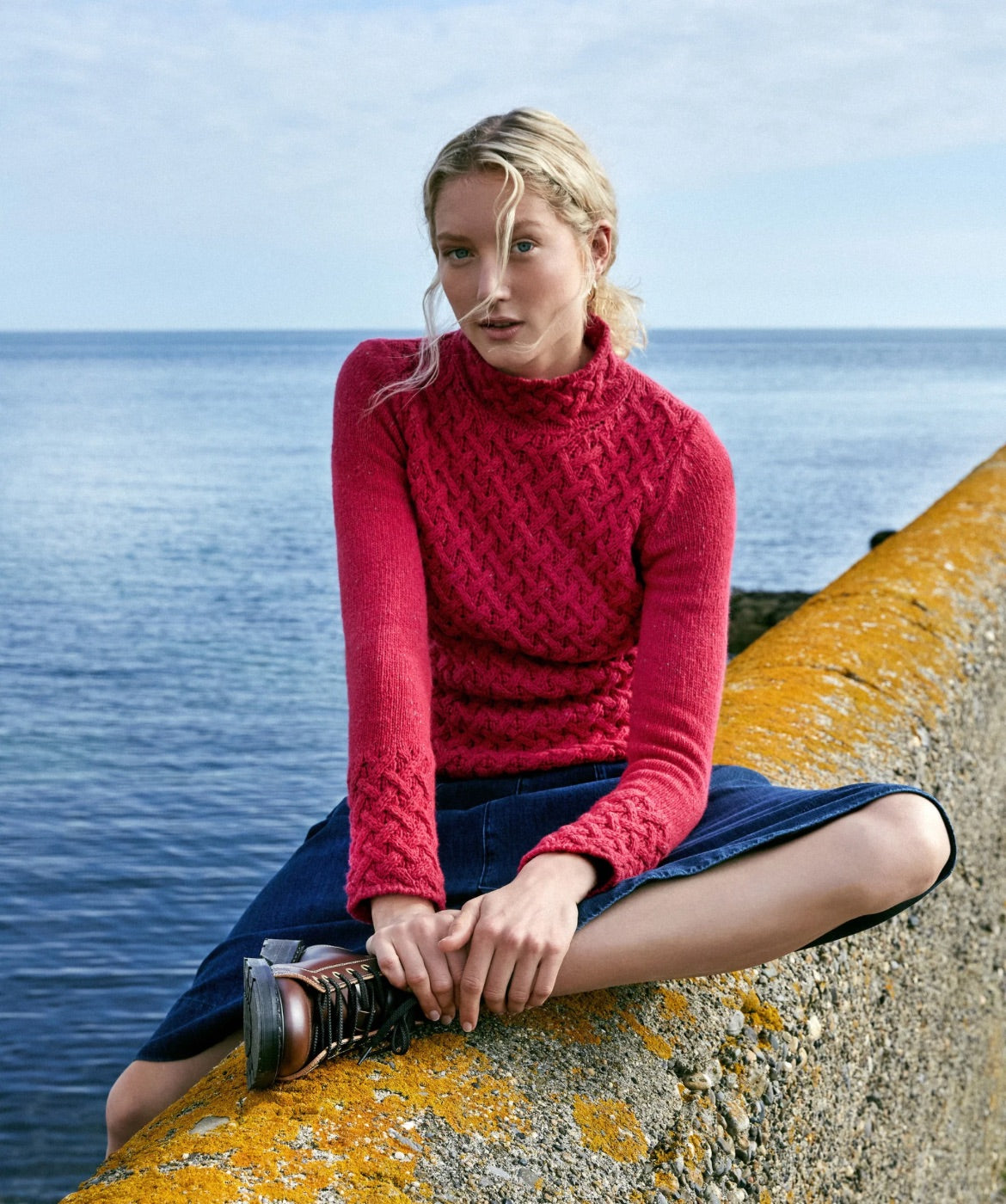 IrelandsEye Knitwear Trellis Sweater Bramble Berry